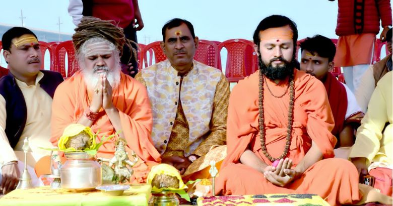 Prayagraj Mahakumbh 2025 Shankaracharya camp bhumi pujan ceremony completed