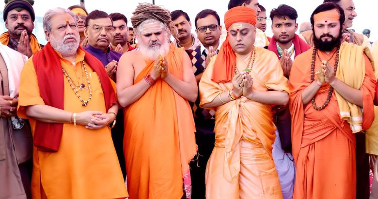 Prayagraj Mahakumbh 2025 Shankaracharya camp bhumi pujan ceremony completed