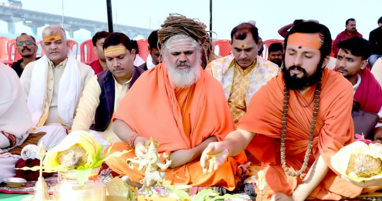 Prayagraj Mahakumbh 2025 Shankaracharya camp bhumi pujan ceremony completed