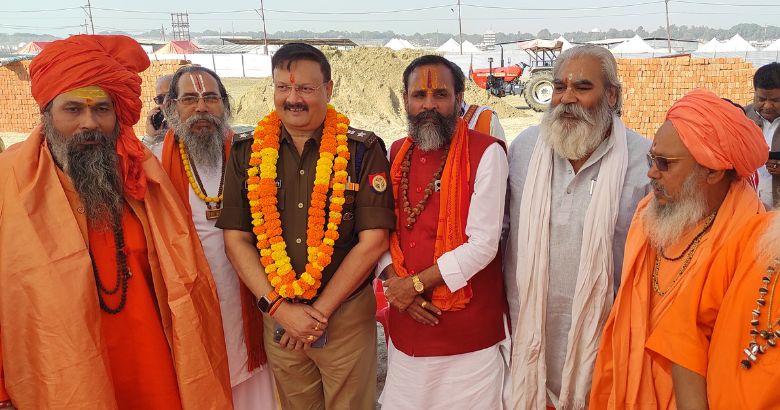 Prayagraj Mahakumbh 2025 Mahanirvani and Atal Akhara performed camp bhumi pujan